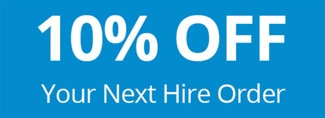 10% Off Website Prices on Your Next Hire Order