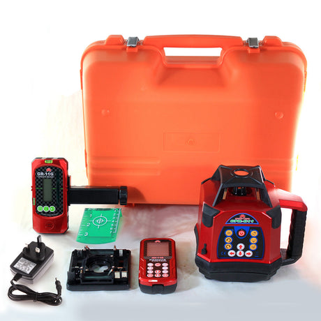 GPR-G11 Green Beam Rotary Laser Level - Full Kit