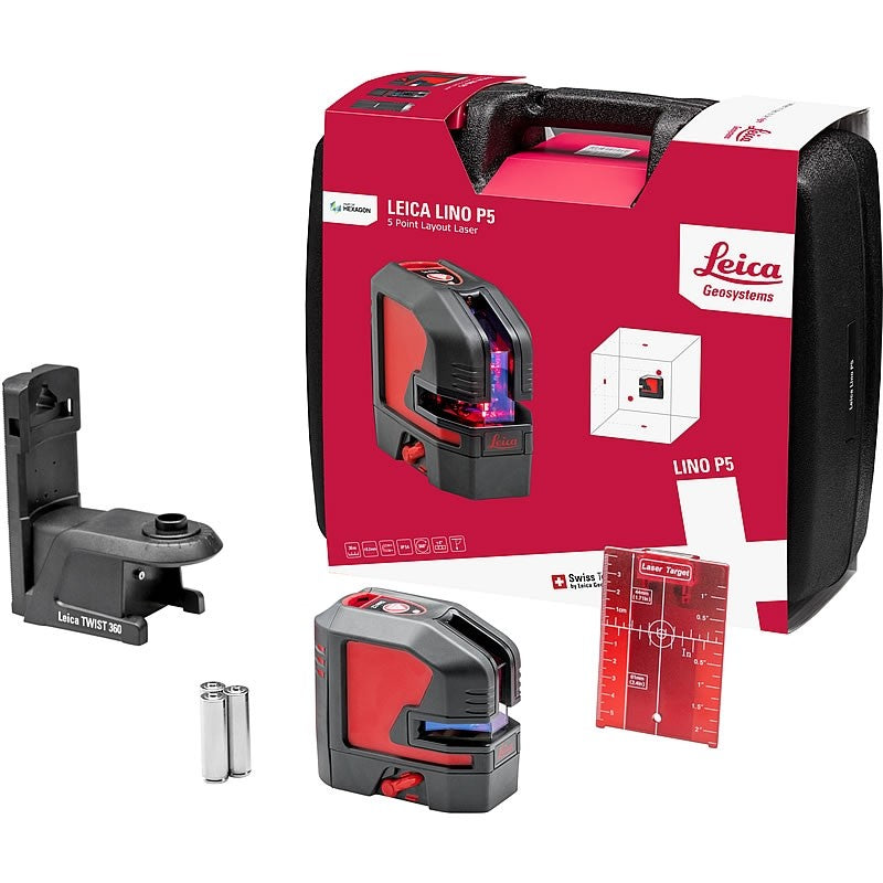 Leica Lino P5 Point Laser full kit